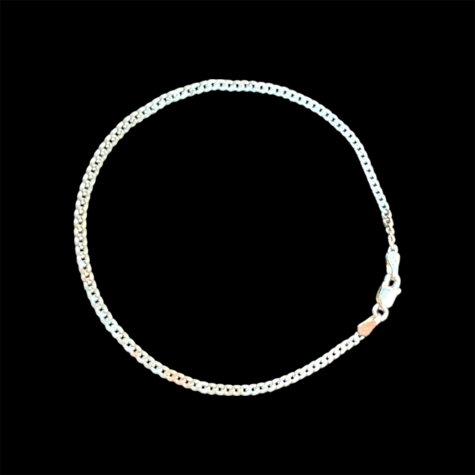 Pulseira Grumet 2mm 20cm em Prata 925