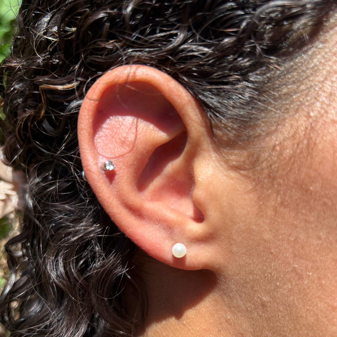 Brinco Perola 4mm em Prata 925 - Imagem 2