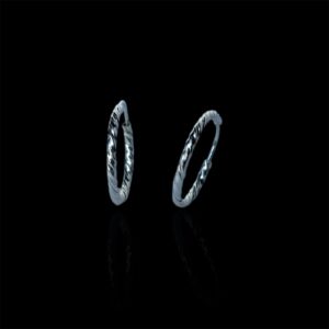 Argola Trançada 2mm em Prata 925