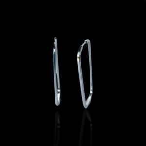 Argola Retangular Fio Quadrado 3.4cm em Prata 925