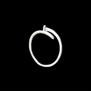 Anel Prego Regulavel em Prata 925