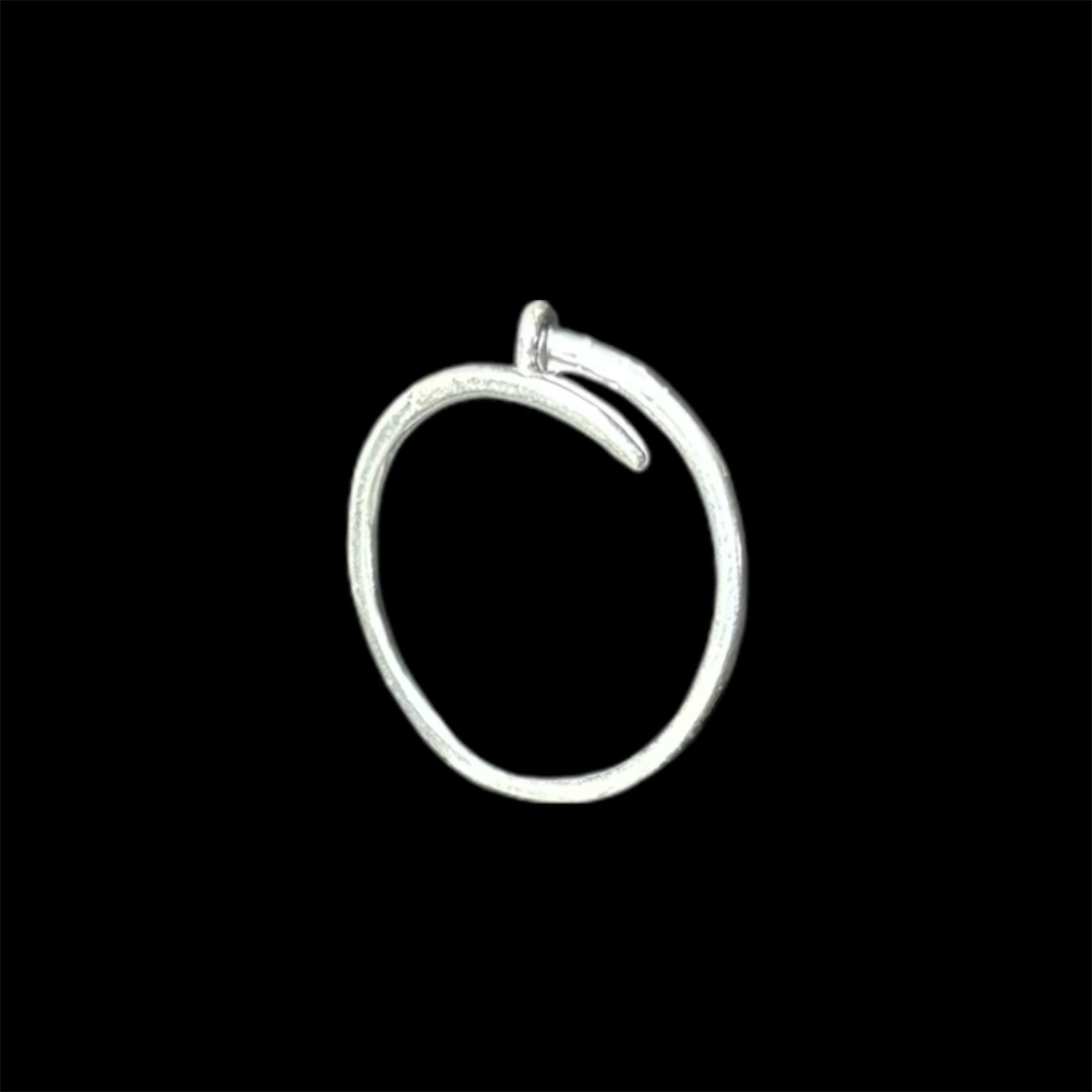 Anel Prego Regulavel em Prata 925